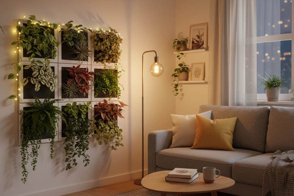small apartment living wall design
