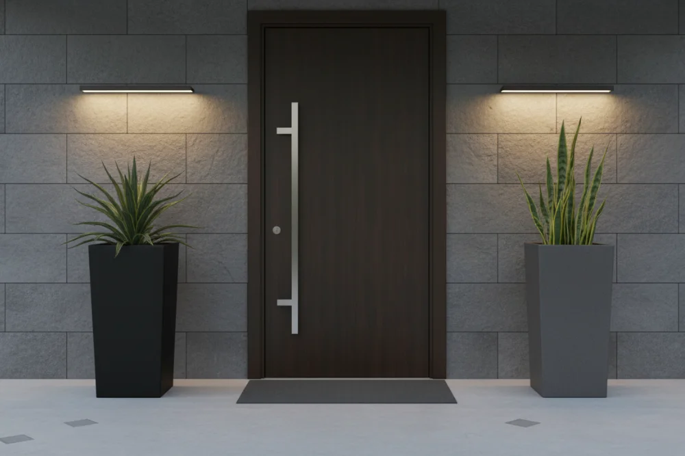 Modern planters with clean lines