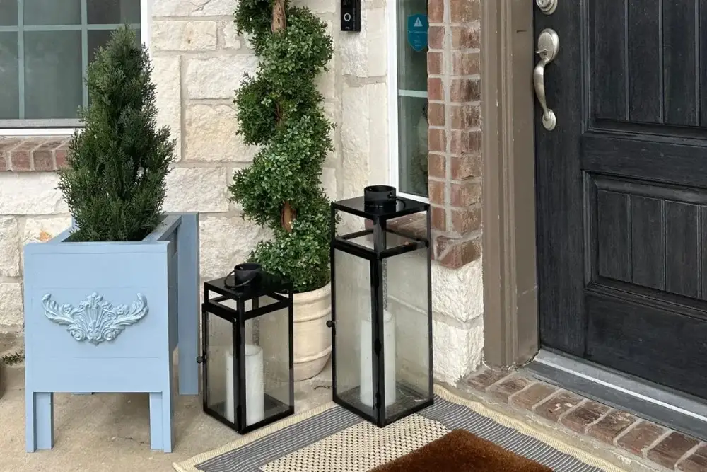 Tall Front Door Planters for Balanced Beauty