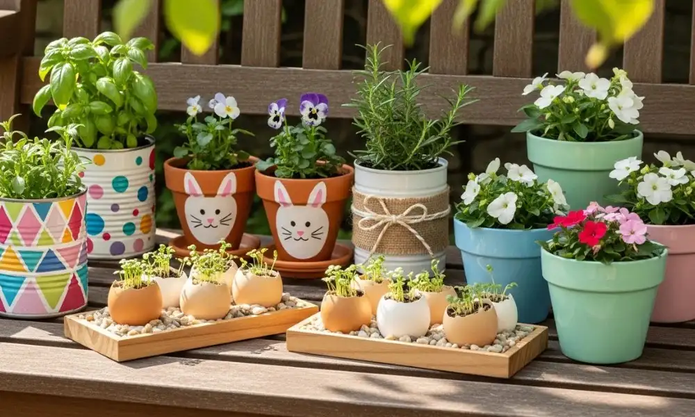 Assorted Easter planter ideas
