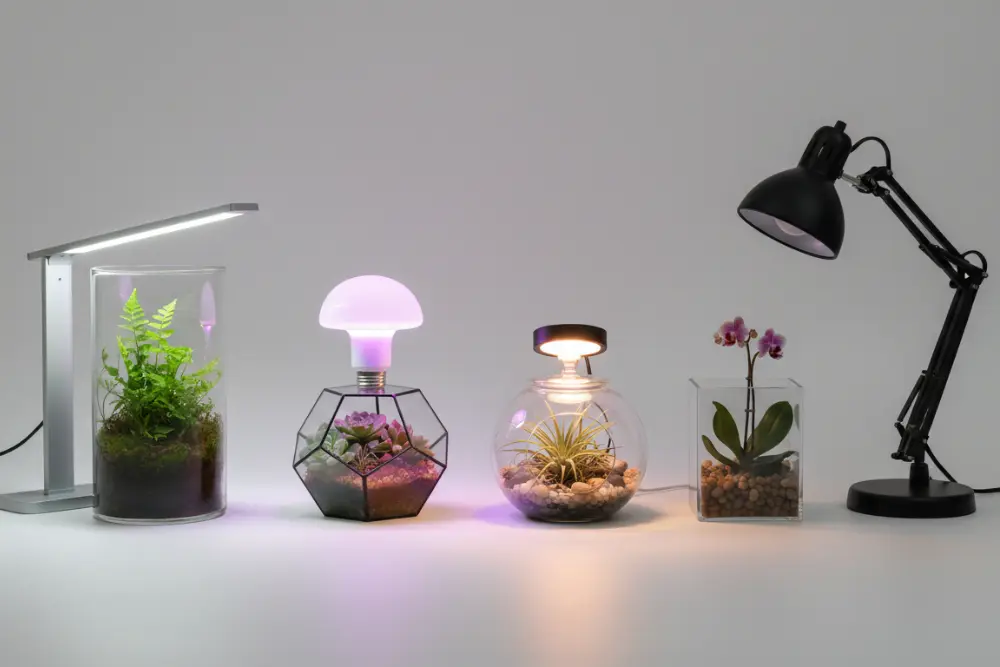 Different terrarium LED lighting types