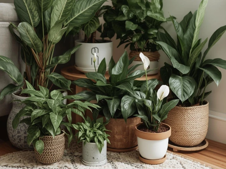 Five indoor plants that promote better sleep, featuring lush greenery and calming aesthetics for a restful environment.