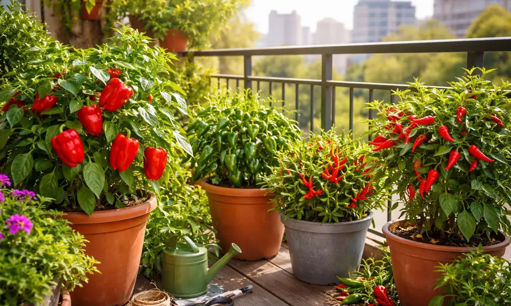 Growing Peppers on Balcony
