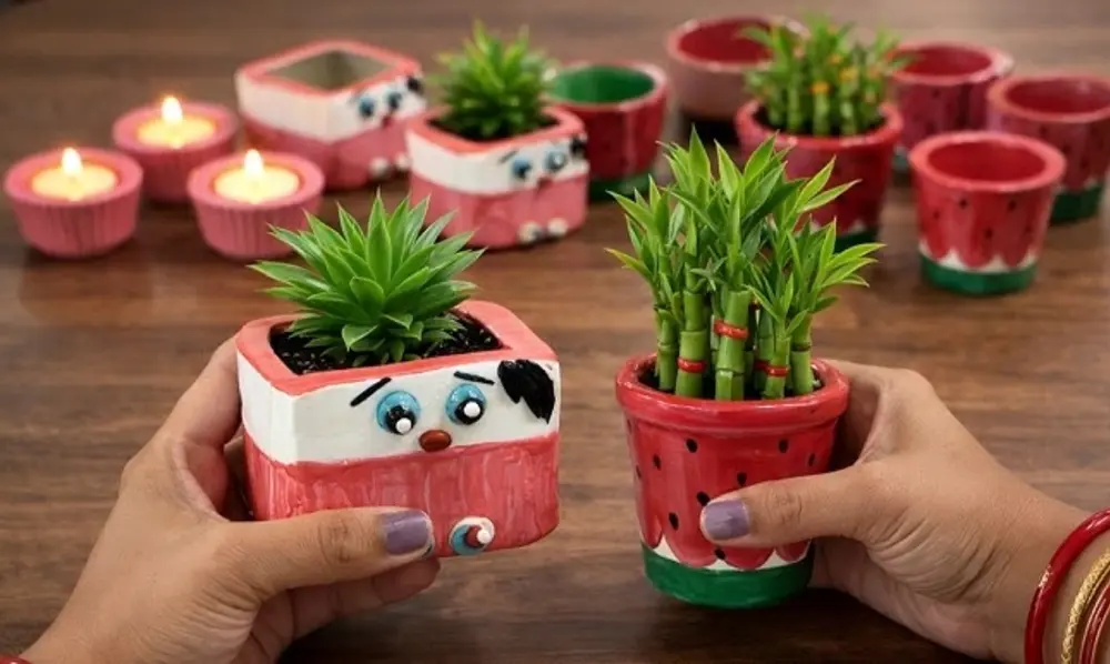 1. Transforming Household Waste into Homemade Plant Pots