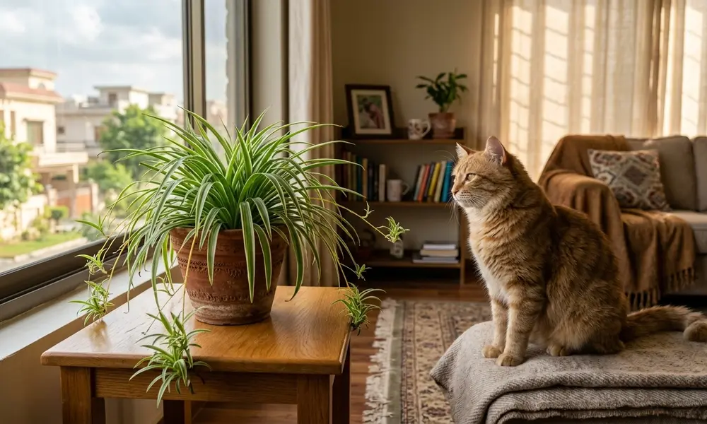 a pet see at spider plant