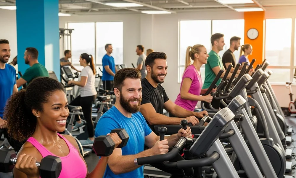 Peeacelily | Planet Fitness: Membership Costs, Equipment, Benefits, and What to Know Diverse group of everyday people exercising comfortably together in a welcoming gym environment
