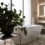 Bathroom Beautification with Peace Lily