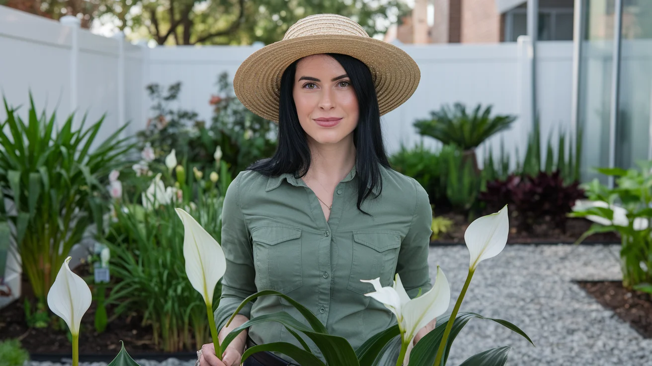 blooming peace lily