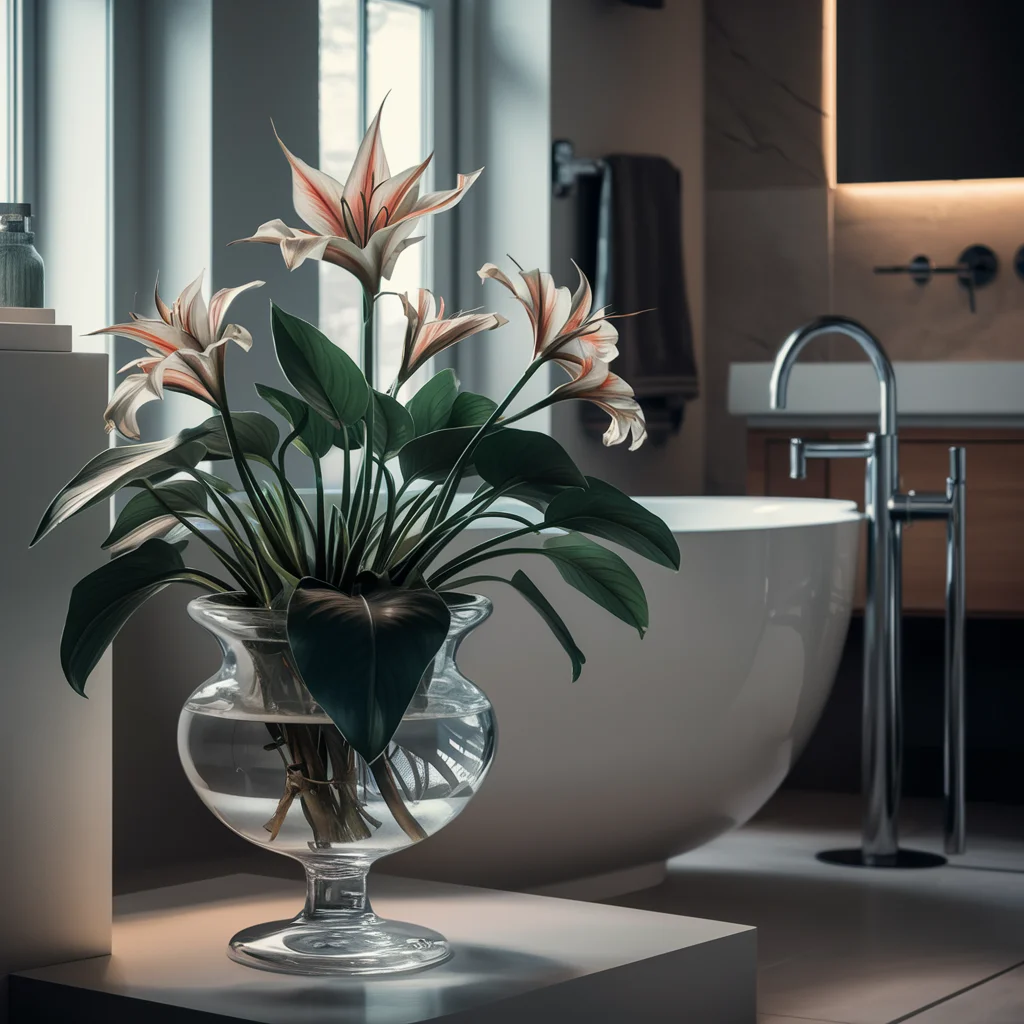 Enhancing Bathroom Decor with Peace Lilies