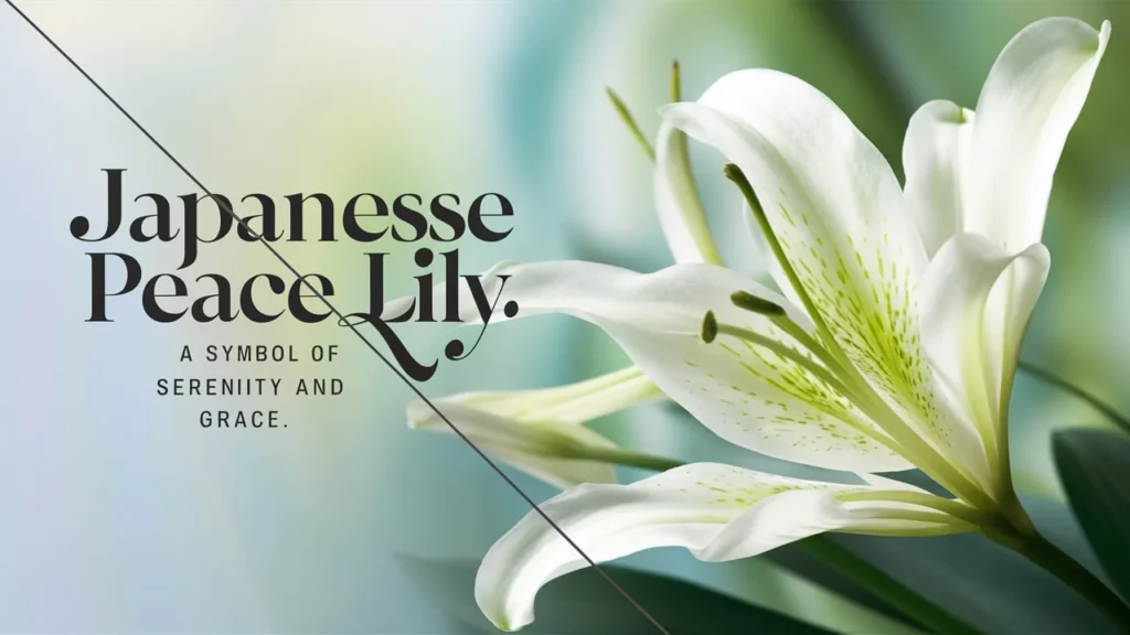 Japanese peace lily: a Symbol of Serenity and Grace.