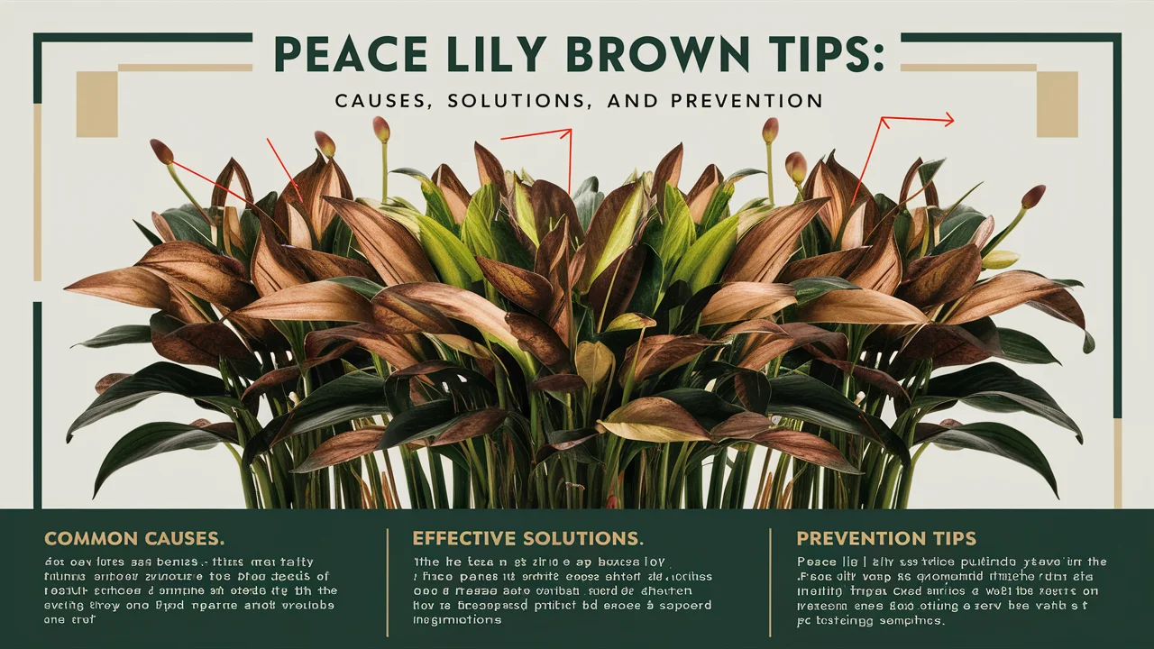 peace lily brown tips cause solution and preventions' 