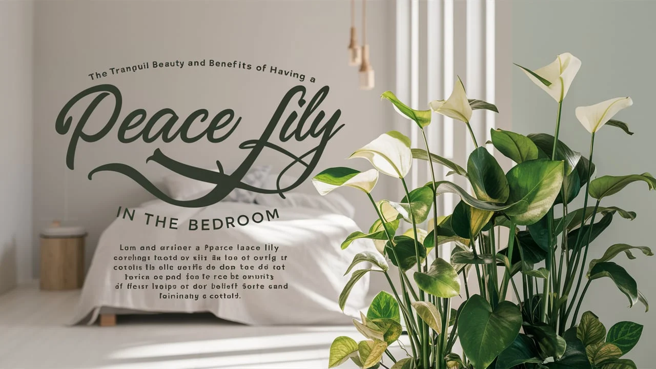 peace lily in bedroom