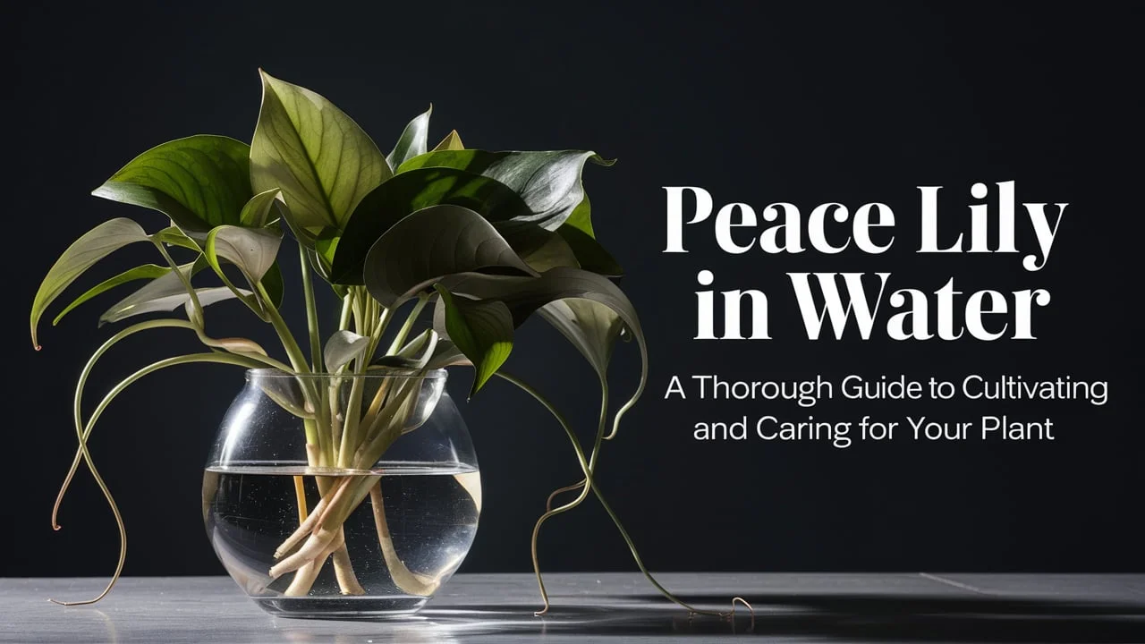 peace lily in water