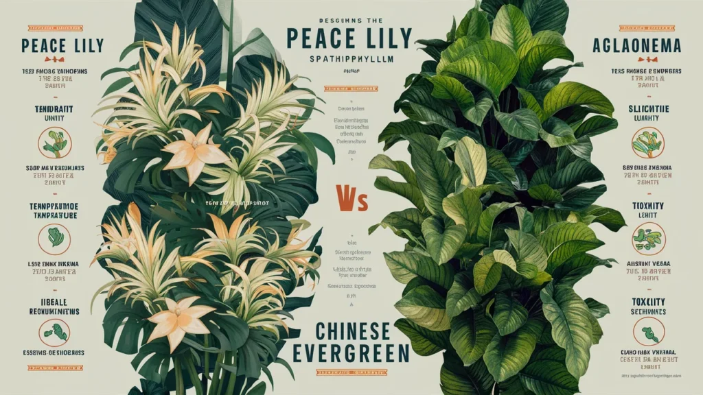 Peace Lily or Chinese Evergreen Flower: Understanding Their Differences