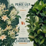 peace lily or chinese evergreen flower