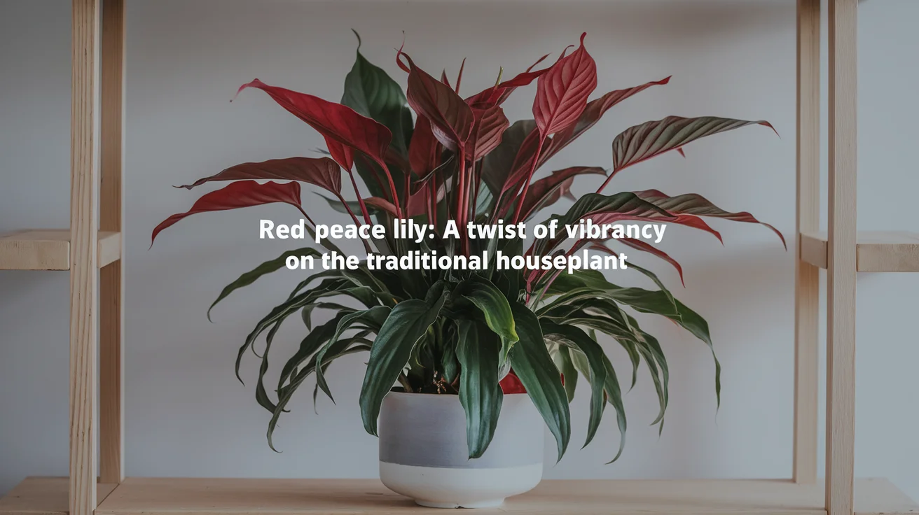 red peace lily