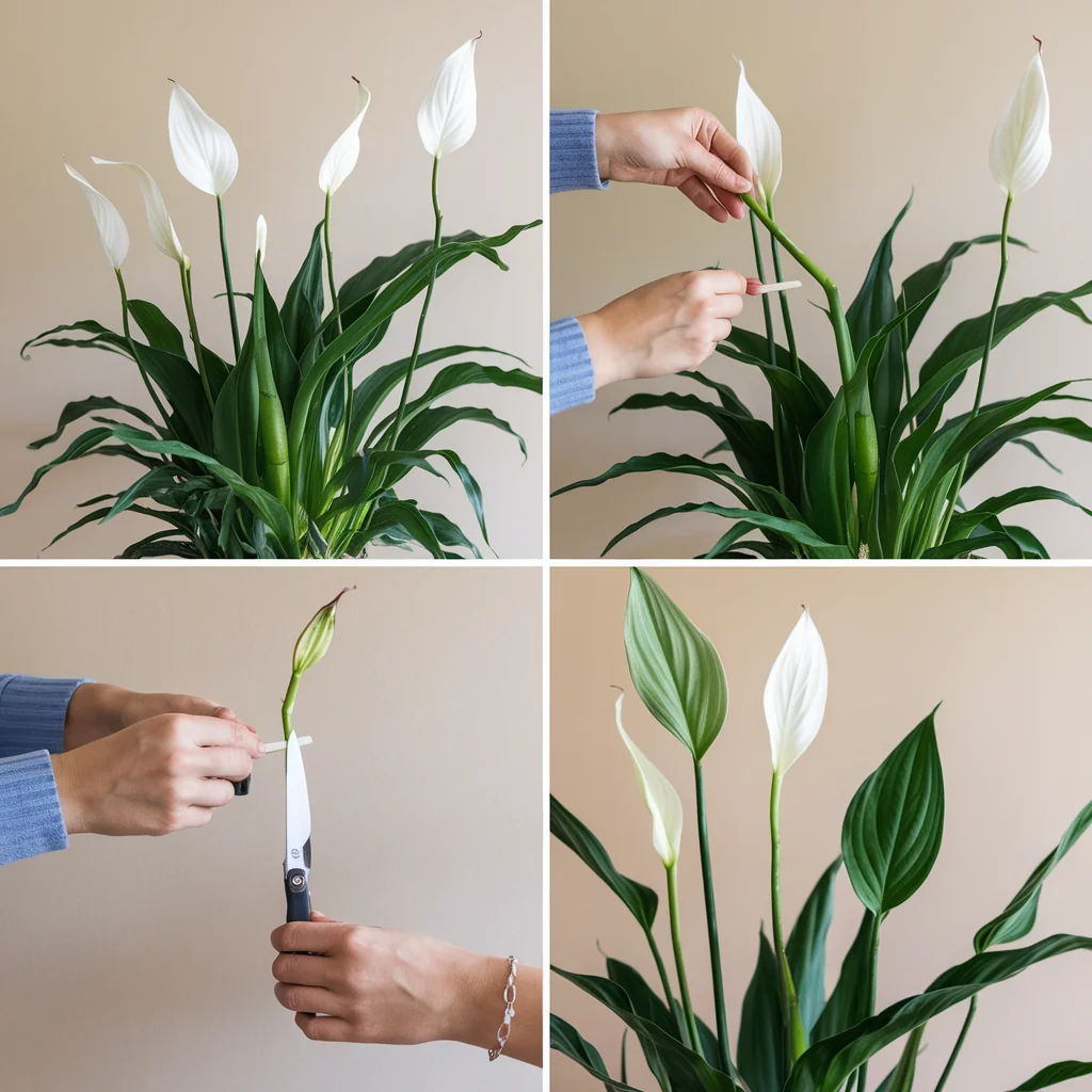 trimming peace lily how to cut down peace lily