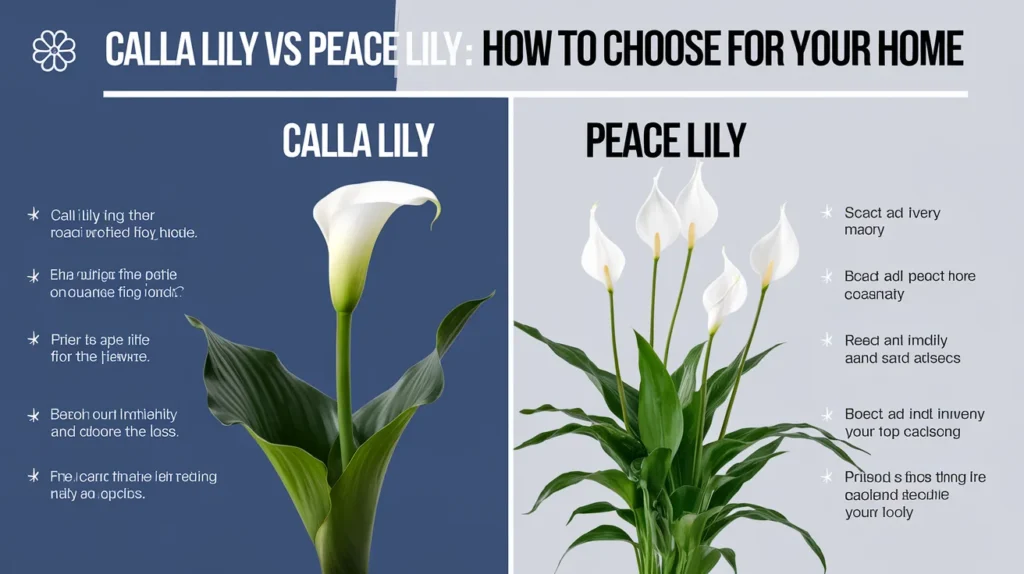 Calla Lily vs Peace Lily: How to Choose for Your Home