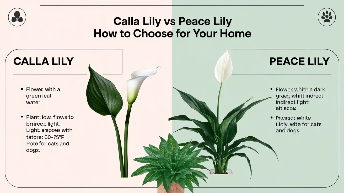 Calla Lily vs Peace Lily: How to Choose for Your Home