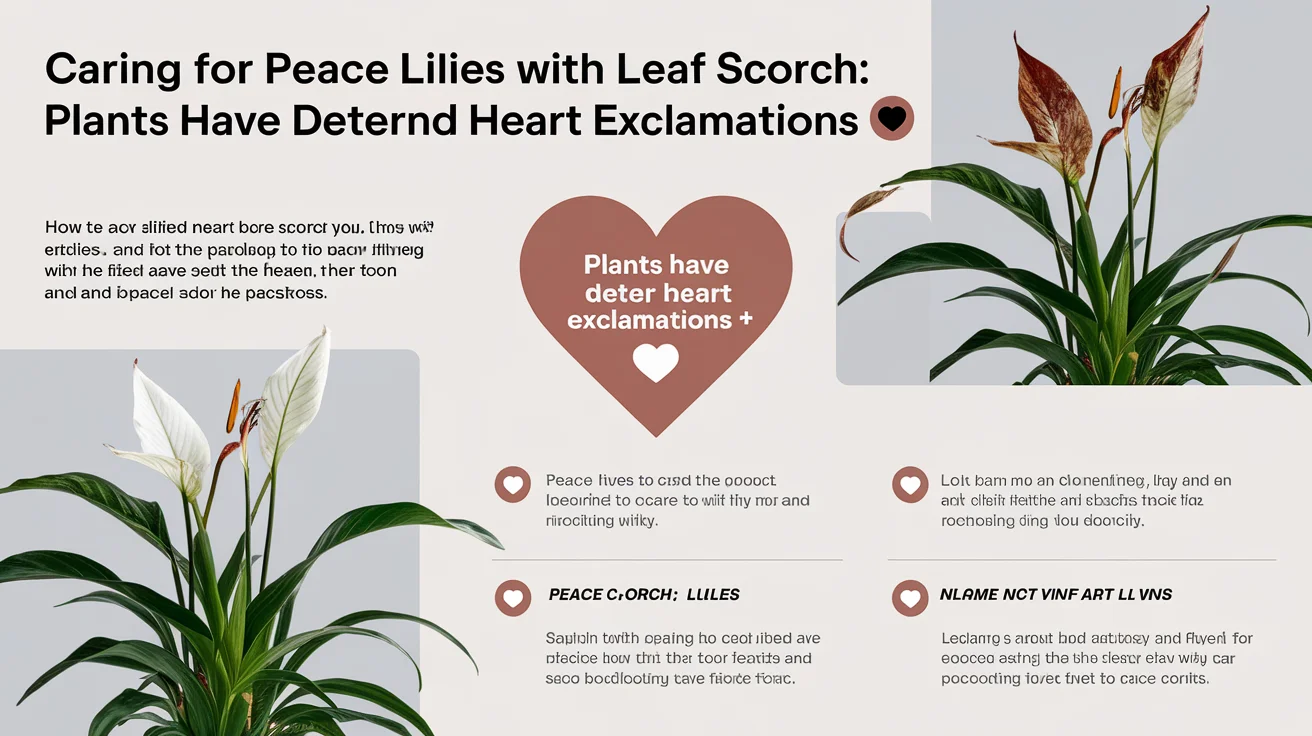 Caring for Peace Lilies with Leaf Scorch: Plants have Determined Heart Exclamations