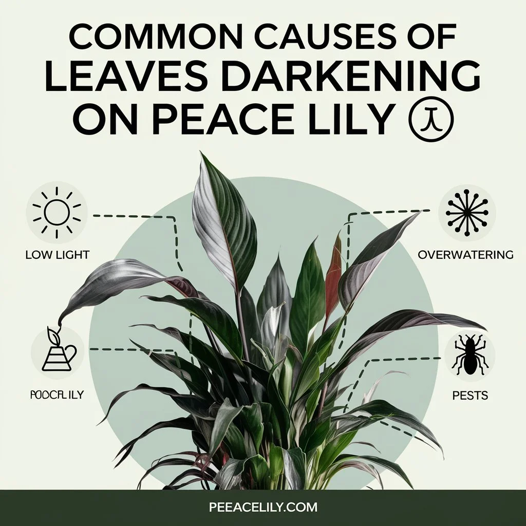 Common Causes of Leaves Darkening on Peace Lily