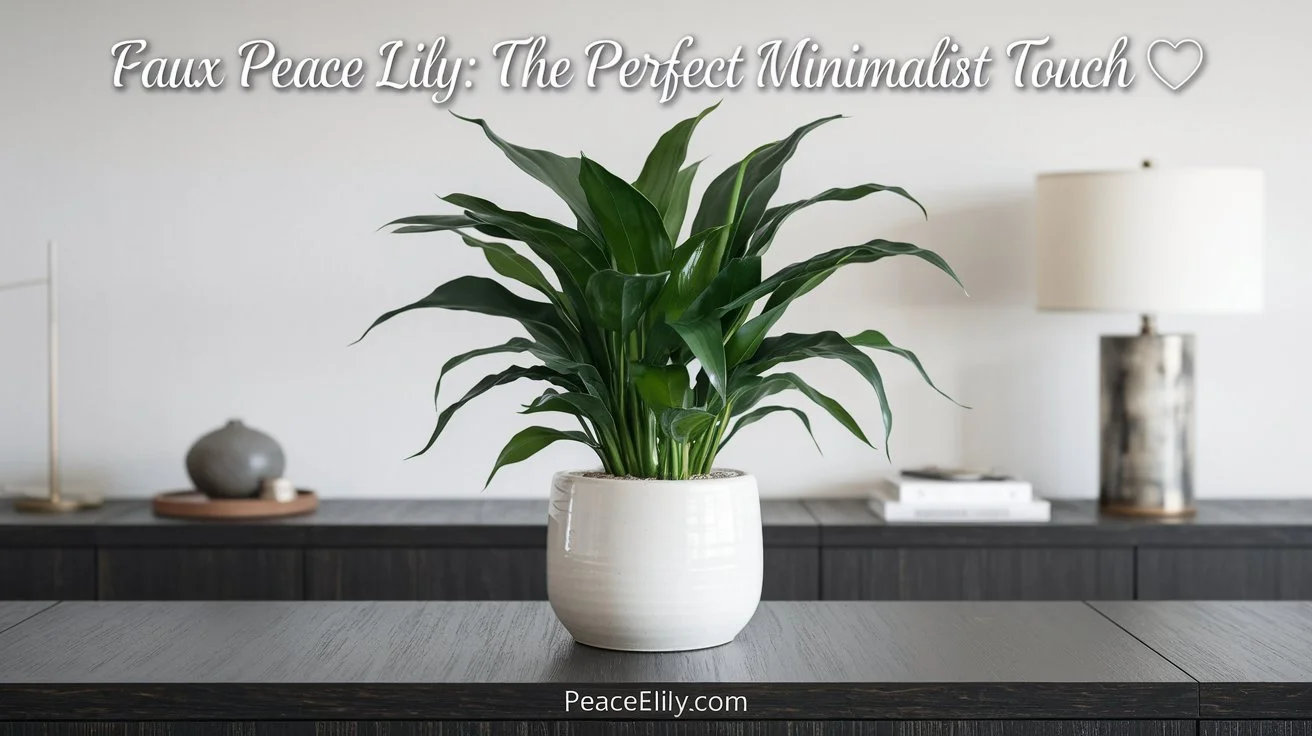 "Faux Peace Lily: The Perfect Minimalist Touch