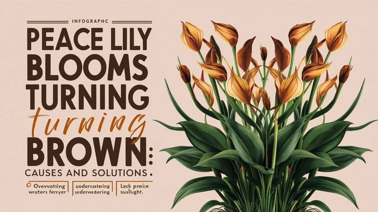 Peace Lily Blooms Turning Brown: Causes and Solutions 