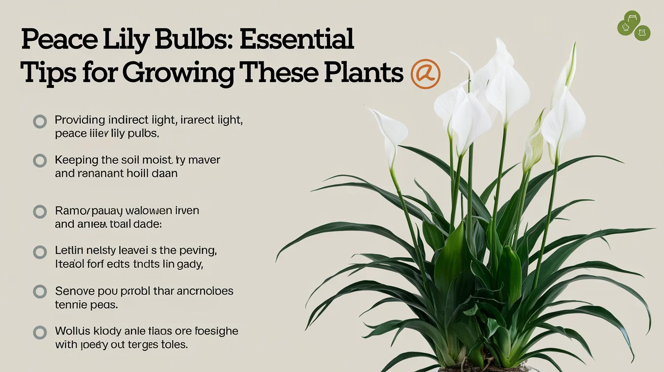 Peace Lily Bulbs: Essential Tips for Growing These Plants 