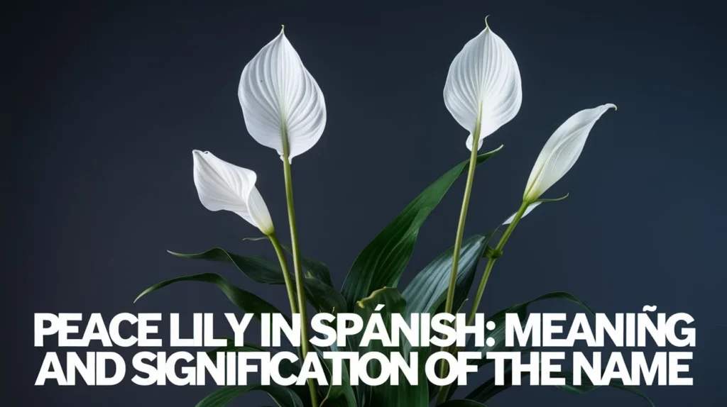 Peace Lily in Spanish: Meaning and signification of the name