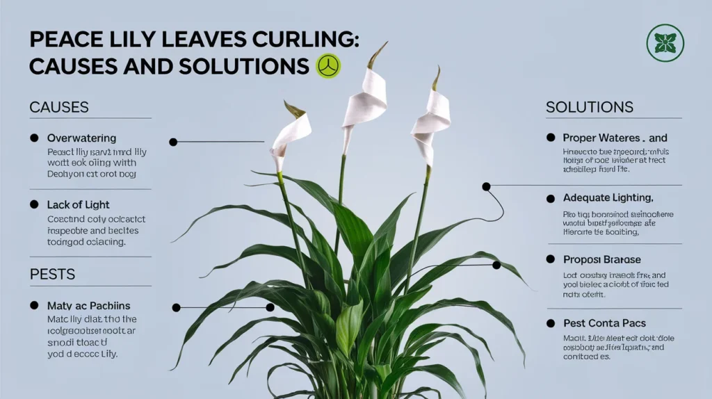 Peace Lily Leaves Curling: Causes and Solutions 🌿❓