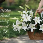 Peaceful White Lilies Basket: A Symbol of Serenity and Grace