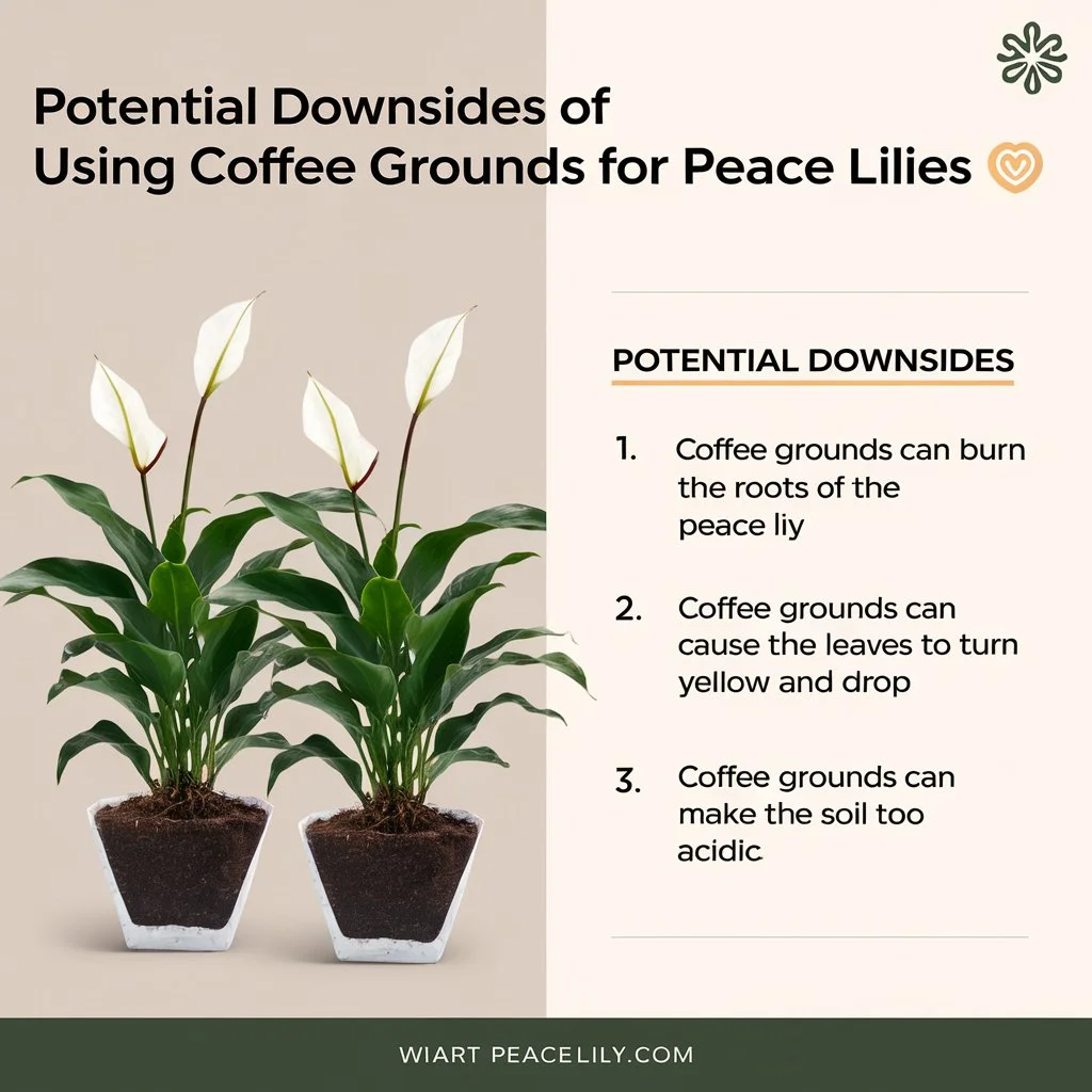 Potential Downsides of Using Coffee Grounds for Peace Lilies 