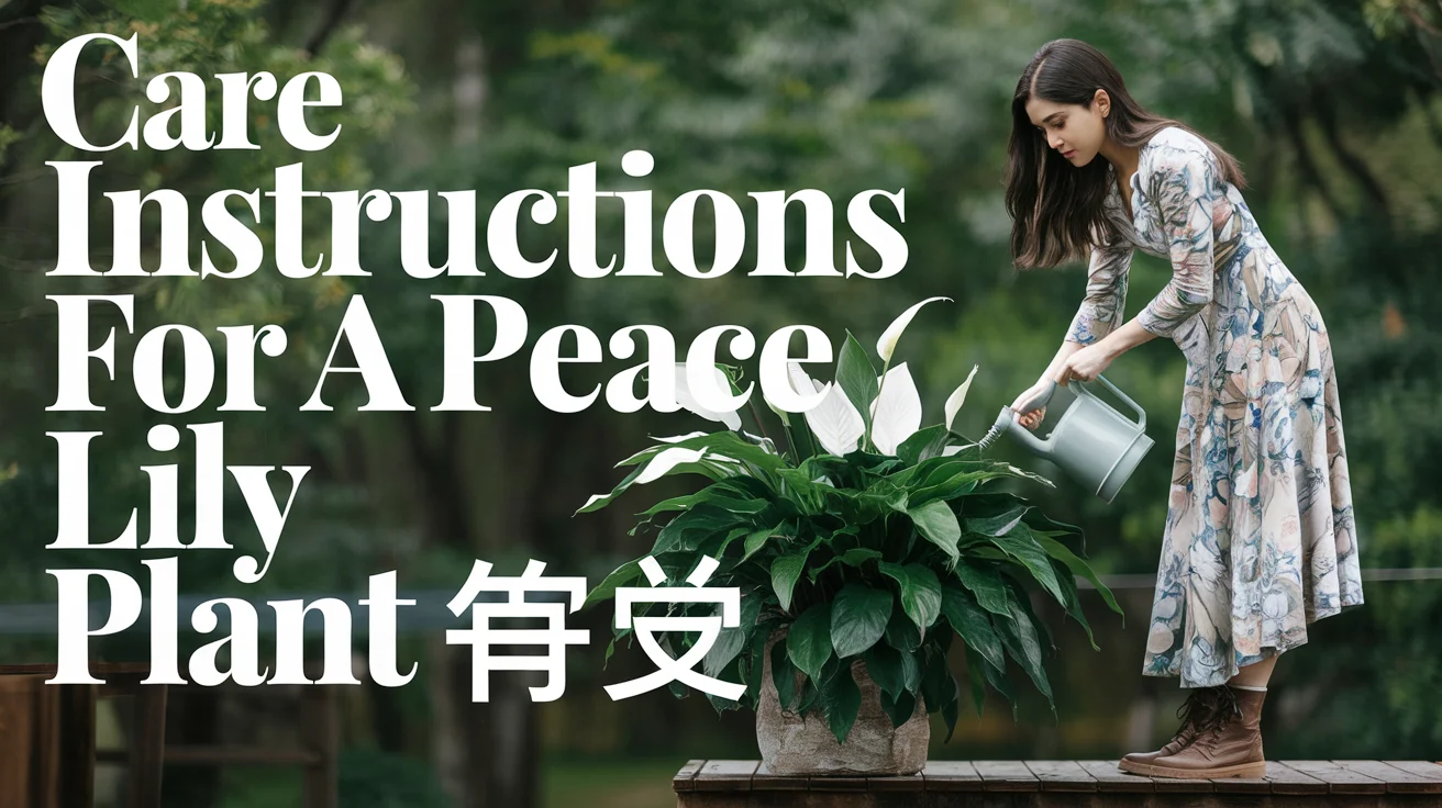 Care Instructions for a Peace Lily Plant
