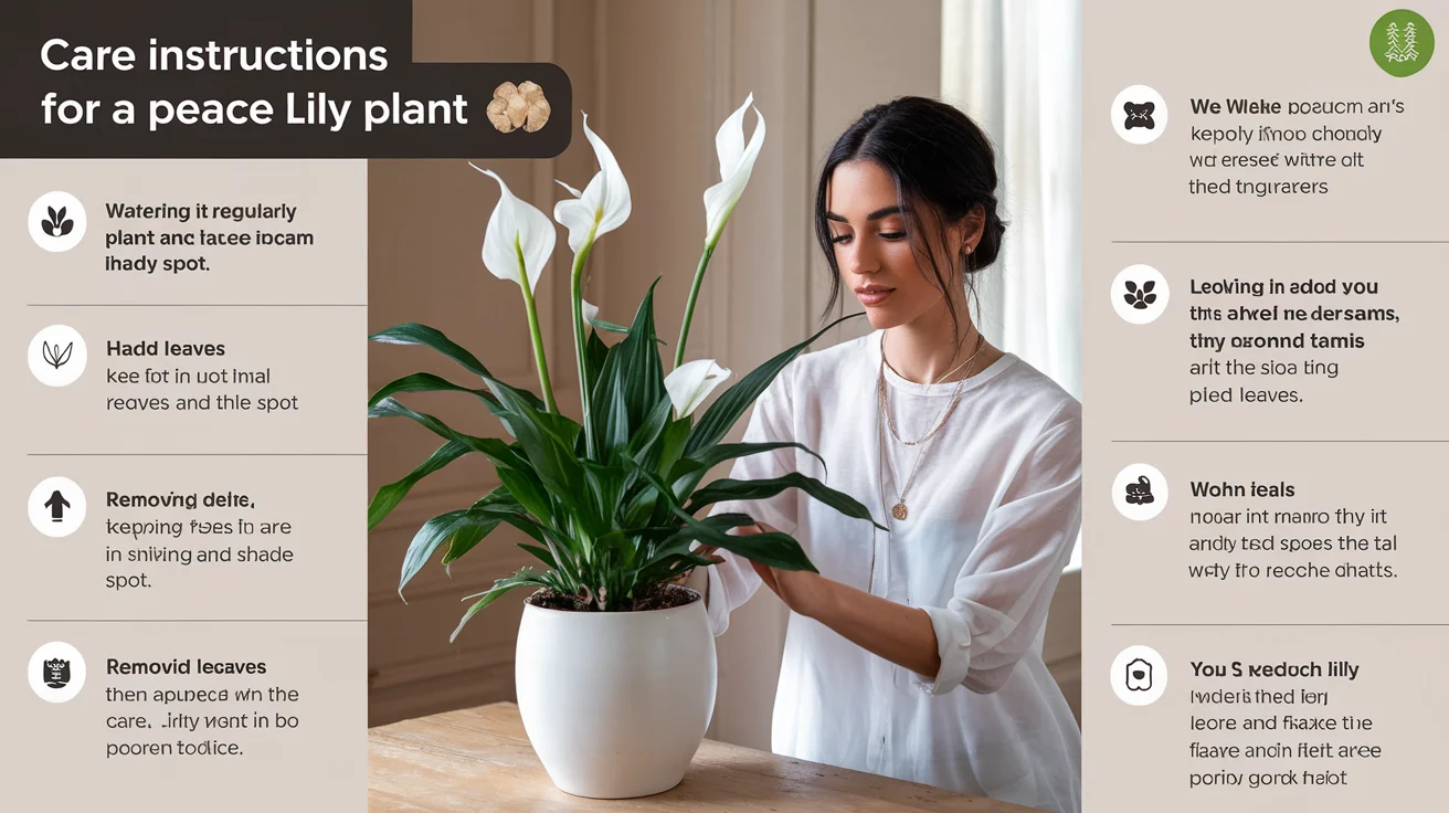 Care Instructions for a Peace Lily Plant 