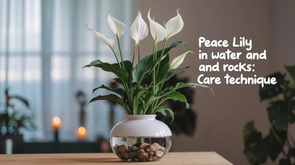 Peace Lily in Water and Rocks:Care Technique 🌱