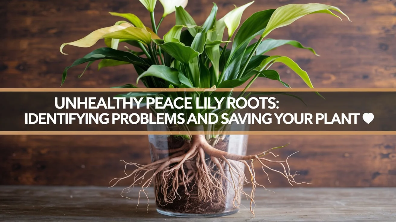 unhealthy peace lily roots