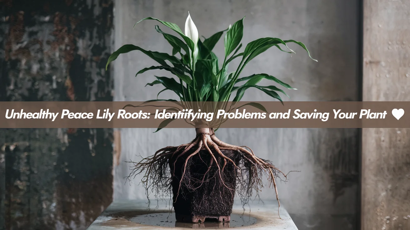 unhealthy peace lily roots