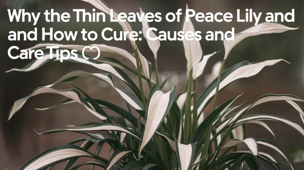 Why the Thin Leaves of Peace Lily and How to Cure: Causes and Care Tips 🌿