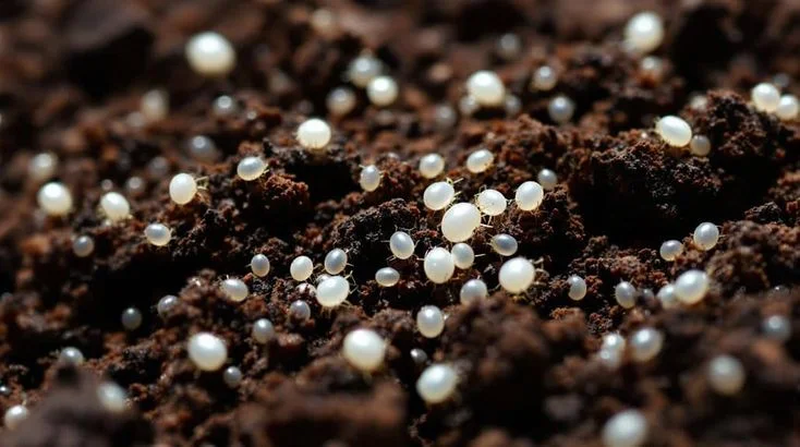 Small White Soil Bugs