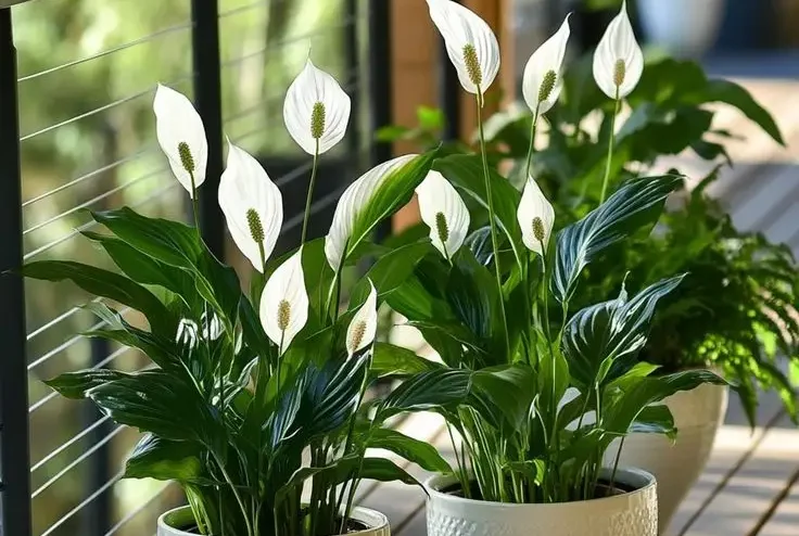 Indoor House Plant White Flowers: