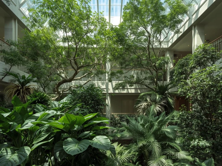 large indoor plants and trees
