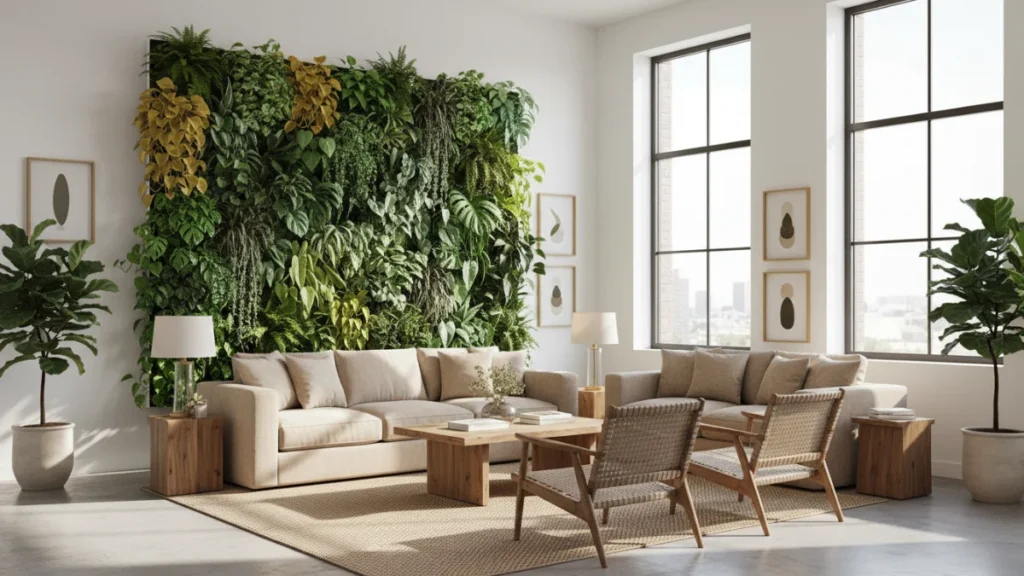 modern indoor living wall décor