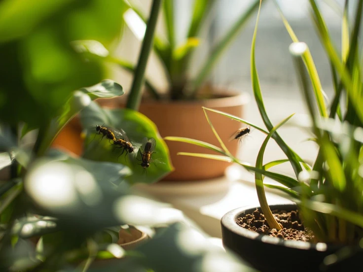 flies on indoor house plants