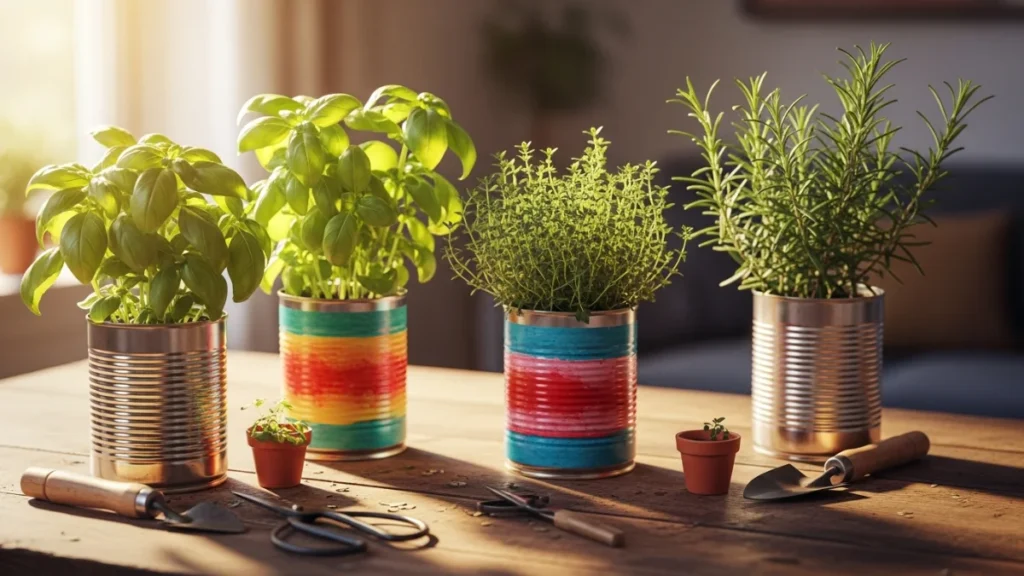 Tin Can Herb Garden: Easy Guide for Growing Fresh Herbs