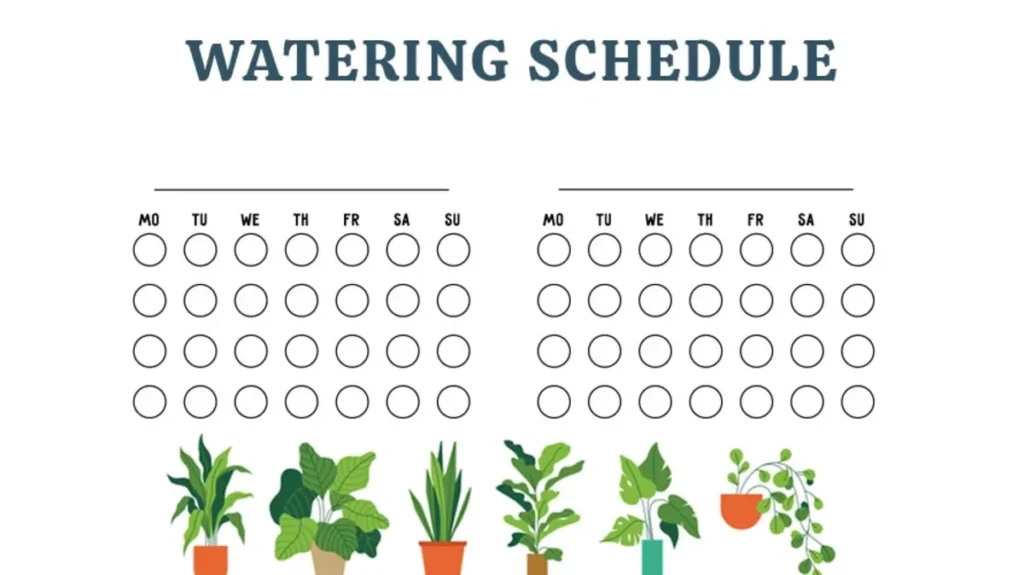 plant watering schedule