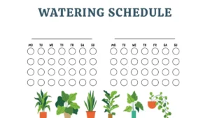 plant watering schedule