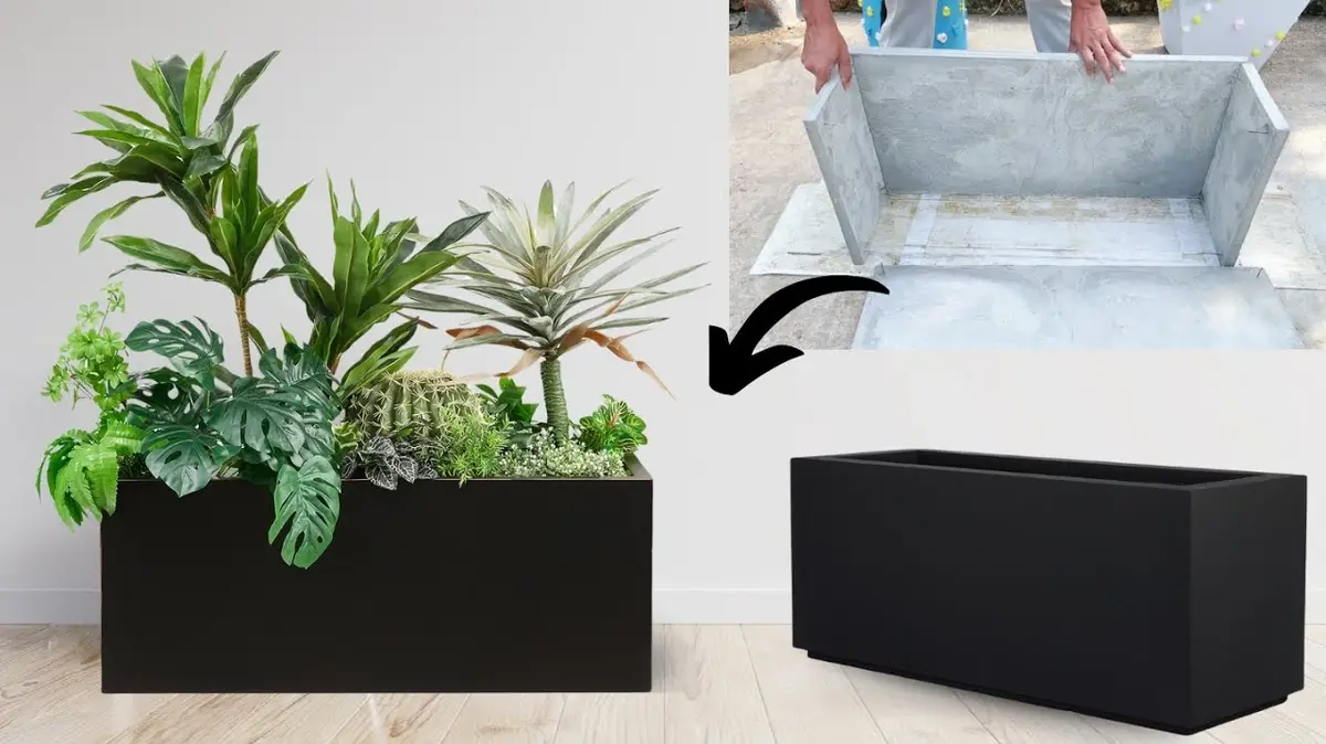 concrete planter DIY